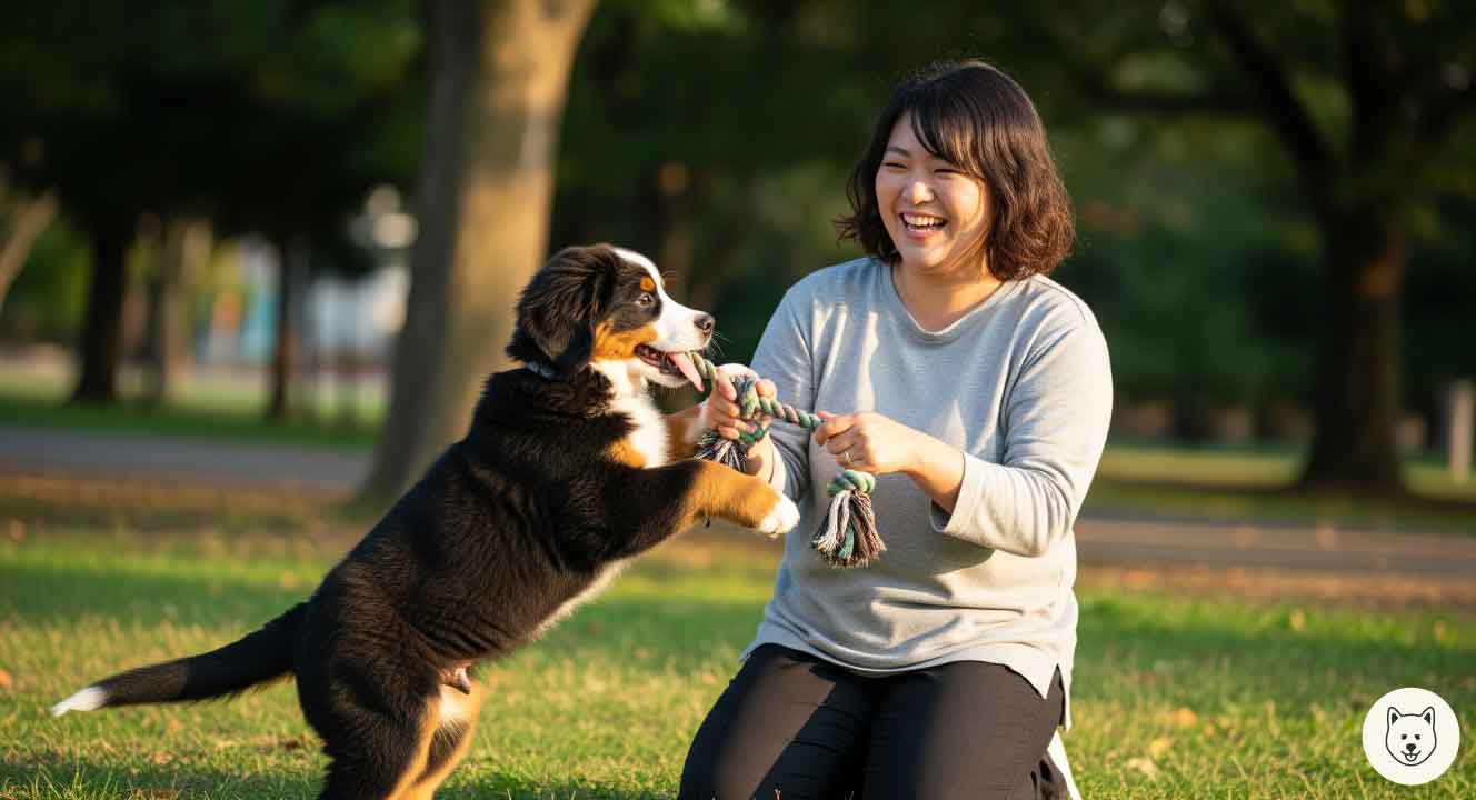 バーニーズマウンテンドッグ子犬の餌の量と健康管理