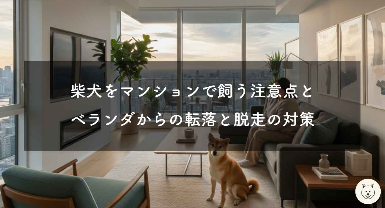 柴犬をマンションで飼う注意点とベランダからの転落と脱走の対策