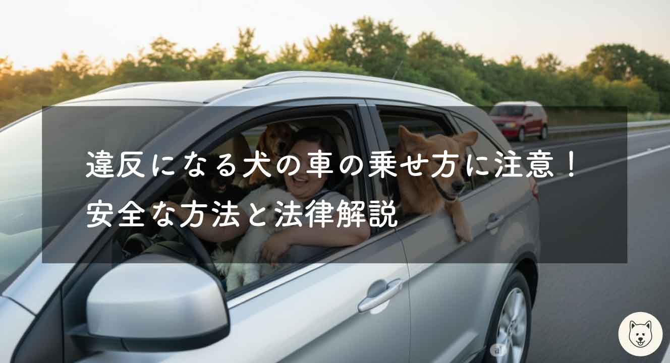 違反になる犬の車の乗せ方に注意!安全な方法と法律解説