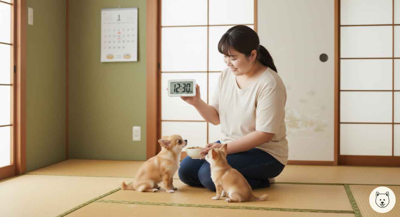 適切な食事回数と与える時間帯