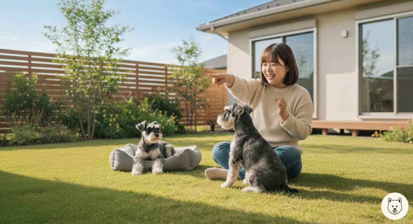 吠えるシュナウザーには根気強いしつけが鍵