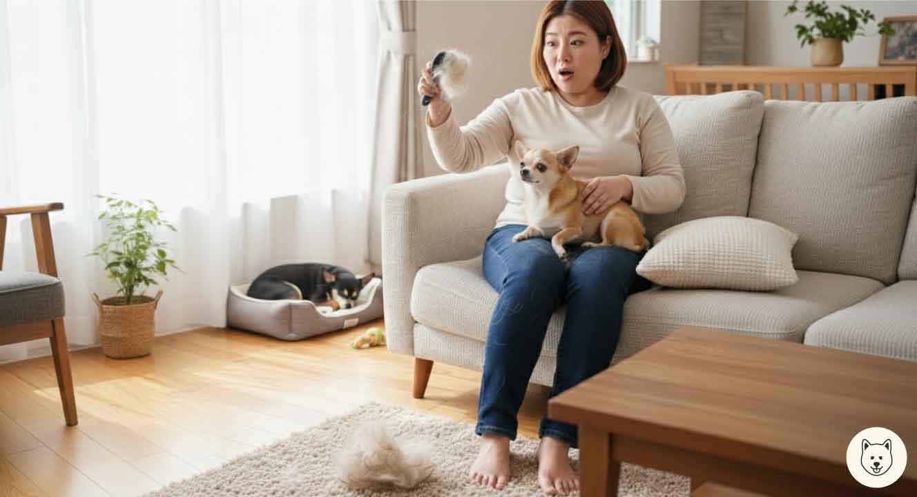 スムースコートチワワの抜け毛と上手に付き合う