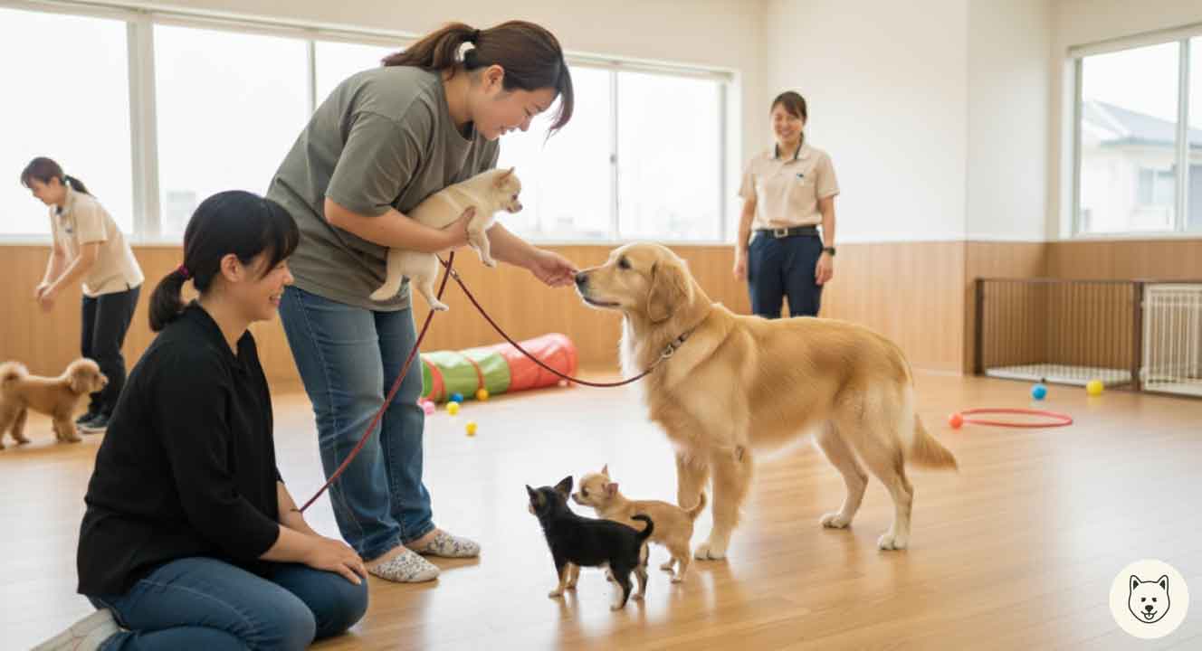 子犬のうちからの社会化が重要