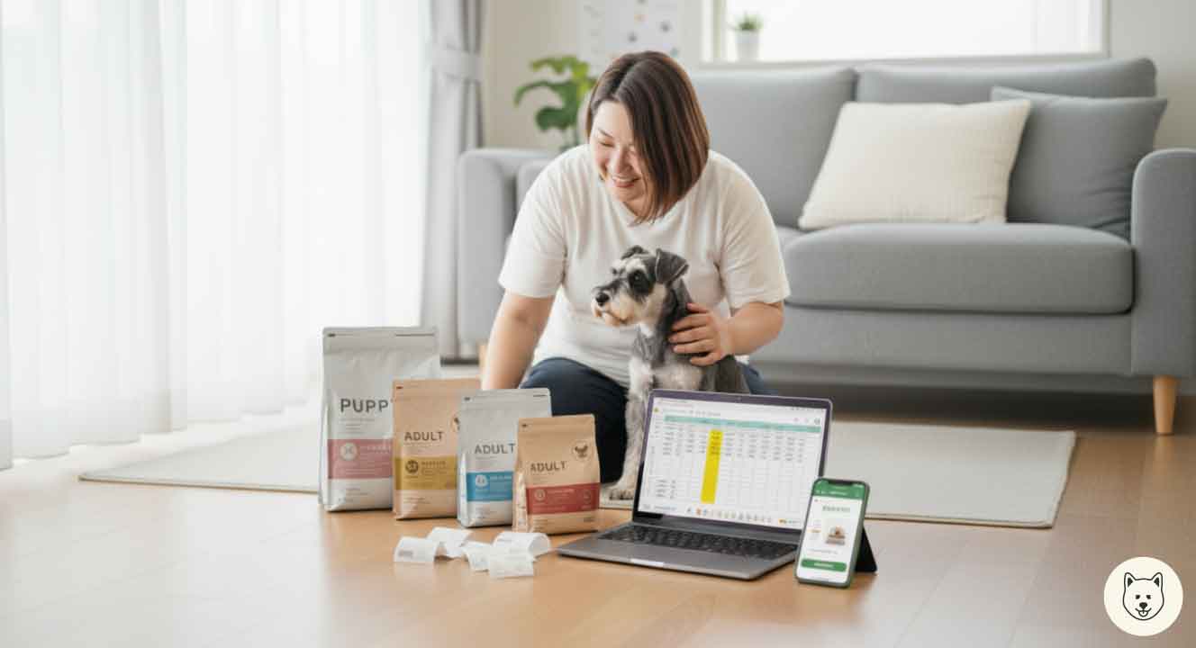 ミニチュアシュナウザーの餌の量の調整法