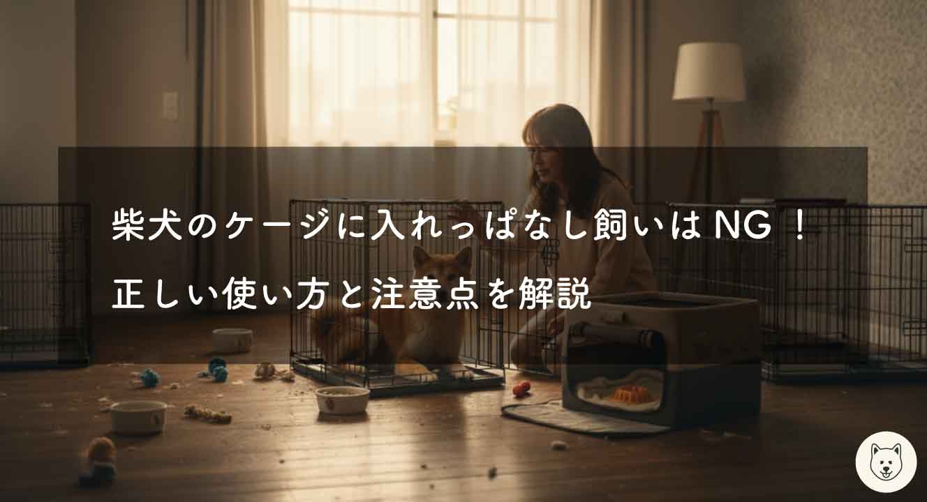 柴犬のケージに入れっぱなし飼いはNG！正しい使い方と注意点