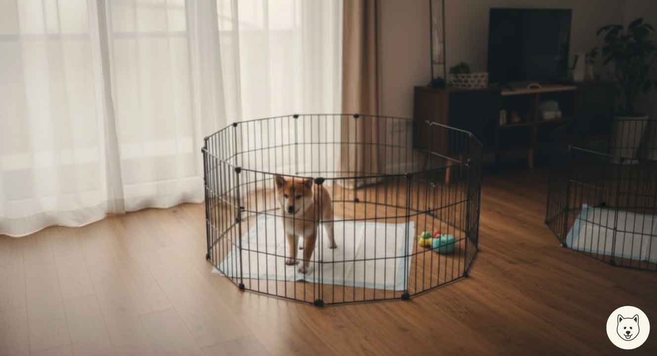 子犬のケージ飼いはいつまでする?