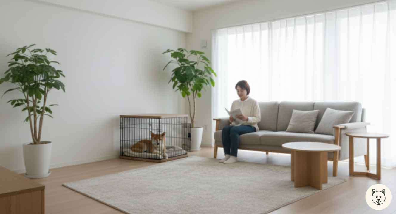 愛犬が安心できるケージの置く場所