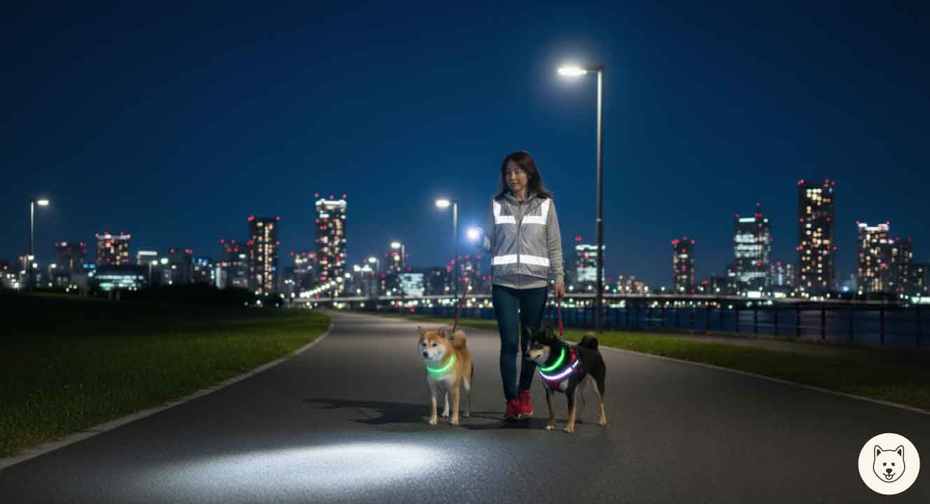 夜だけの散歩でも運動量は確保できる