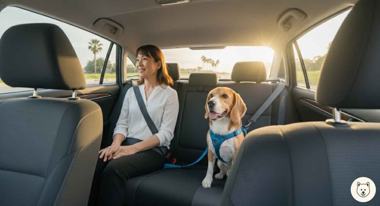 ハーネスとシートベルトで安全確保