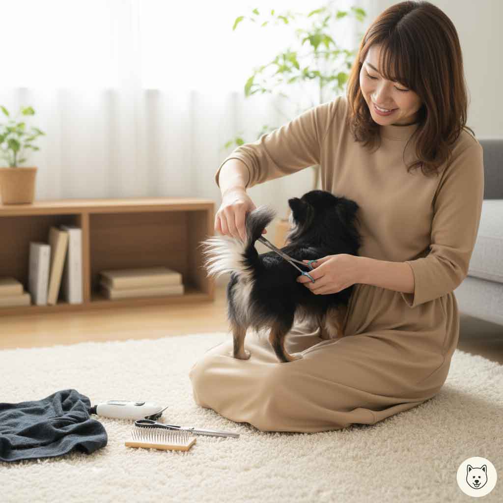 ロングコートチワワをカットしない場合の衛生管理