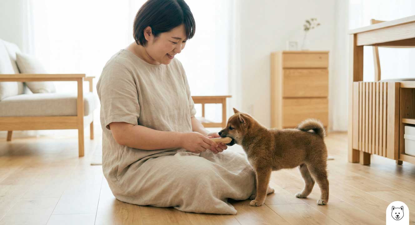 柴犬の生後2ヶ月の噛み癖を直す！理由とひどい時の対策