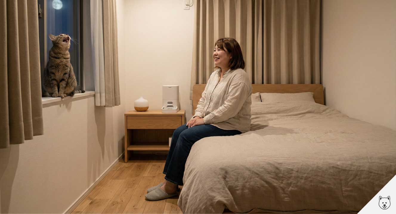 猫がアオーンと鳴く夜の原因と対策まとめ