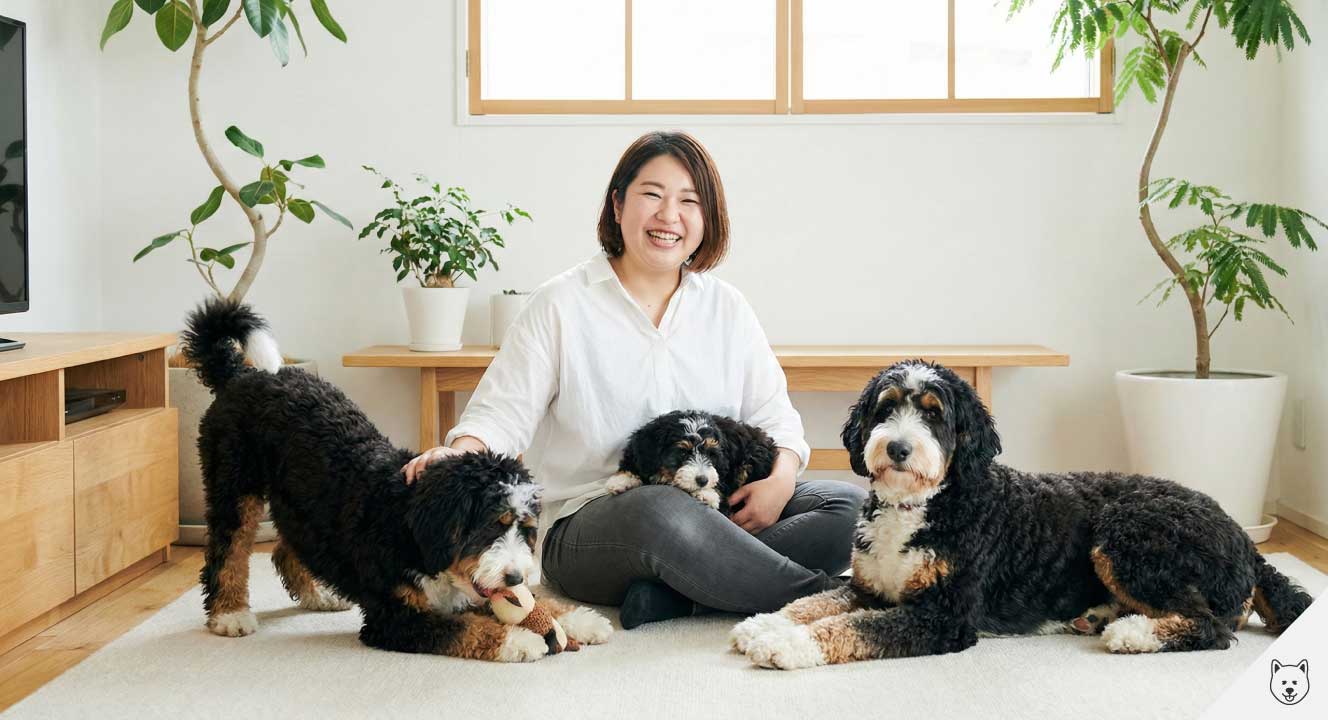 バーニードゥードルのサイズと魅力的な性格