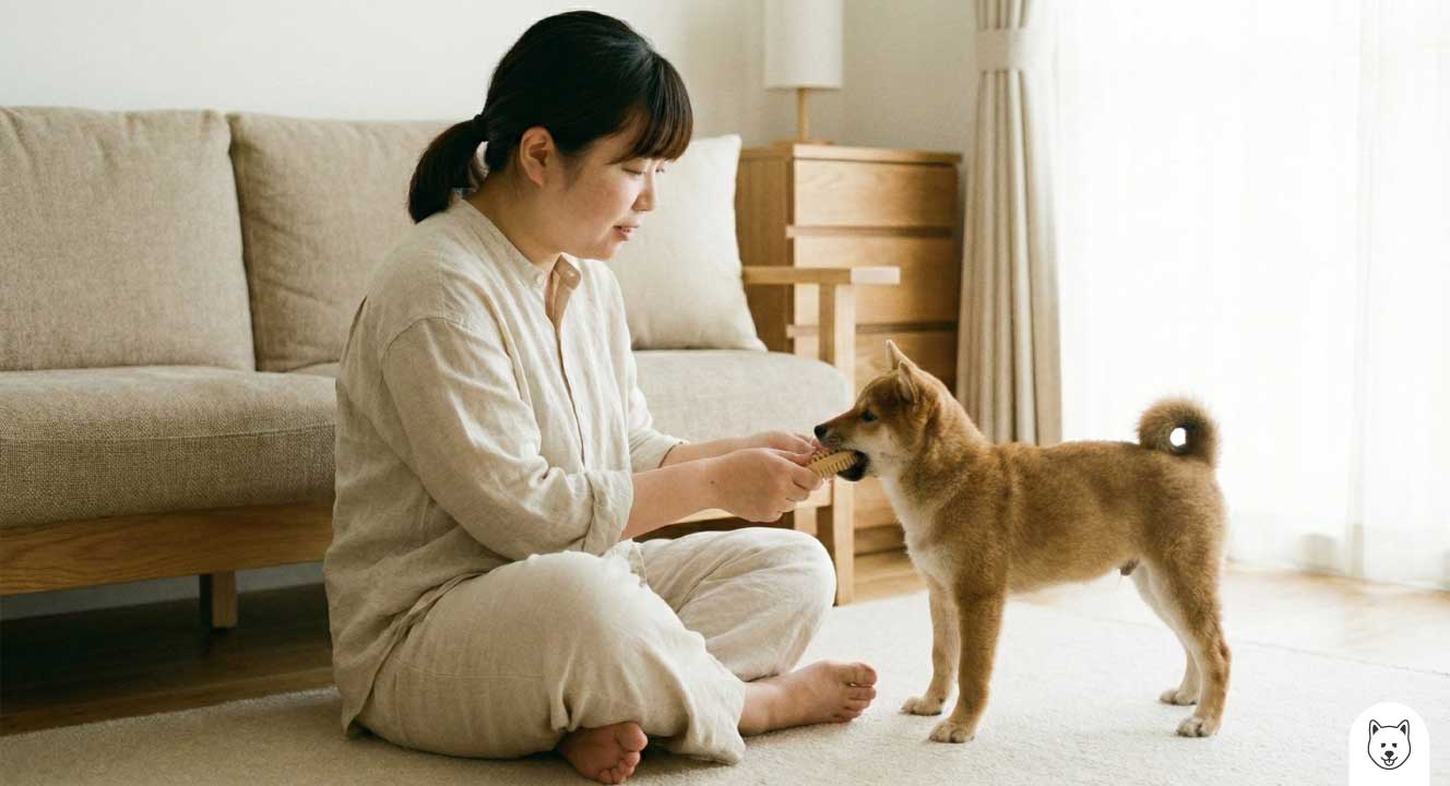 柴犬の甘噛みの対策と子犬期のトレーニング