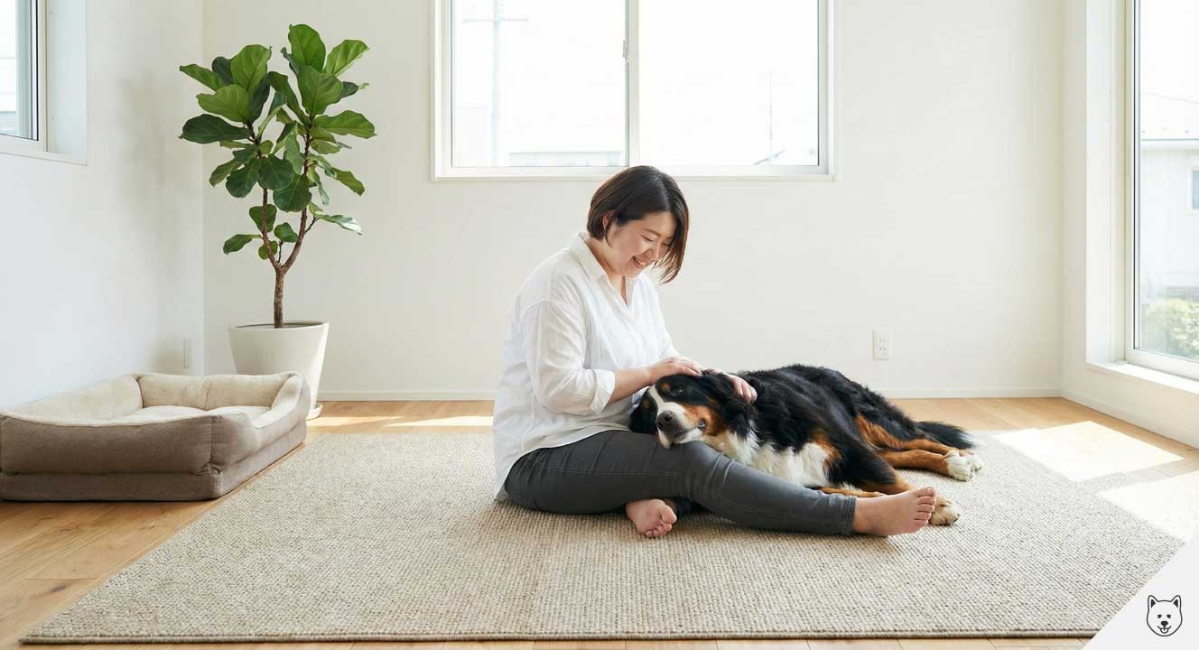 バーニーズマウンテンドッグが外飼いよりも幸せになる室内生活のコツ