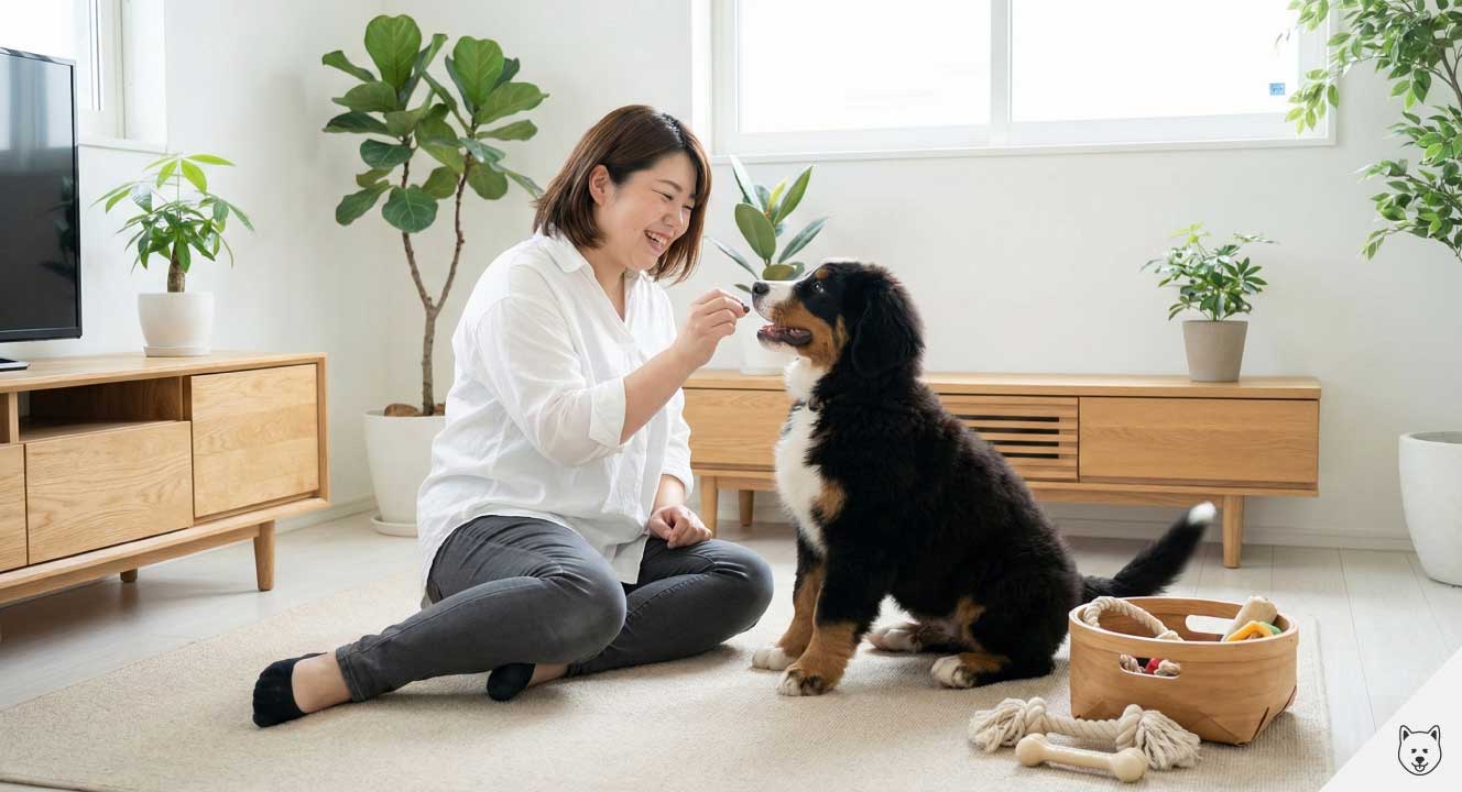 バーニーズマウンテンドッグ生後5ヶ月の性格としつけ