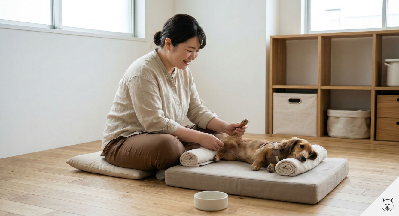 ヘルニアの犬の寝かせ方で実践したい日常ケア