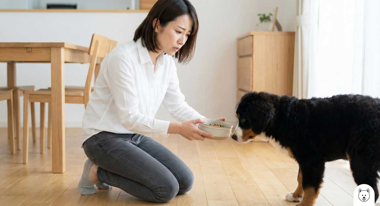 子犬が餌を食べないときの原因と改善への対策