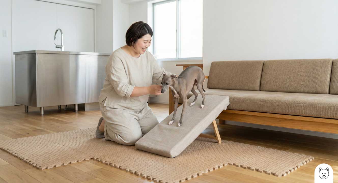 イタグレの細い足を骨折から守る室内の安全対策