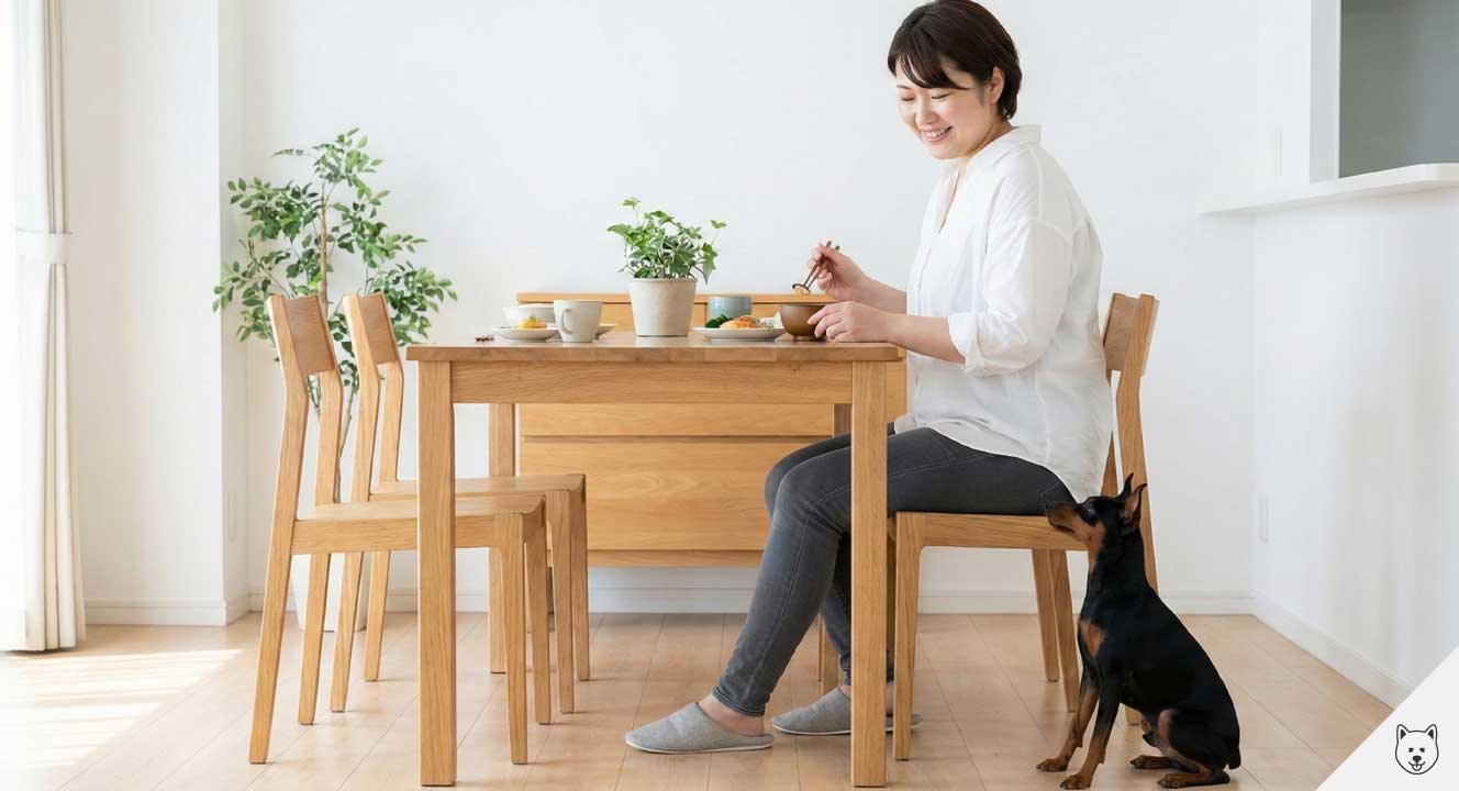 食事中のおねだりに負けないしつけのポイント