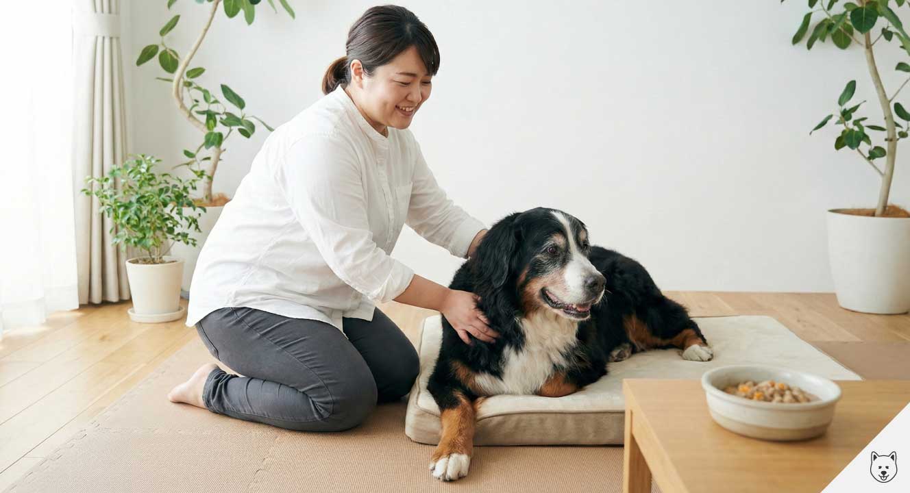 シニア期のバーニーズマウンテンドッグの体重ケア