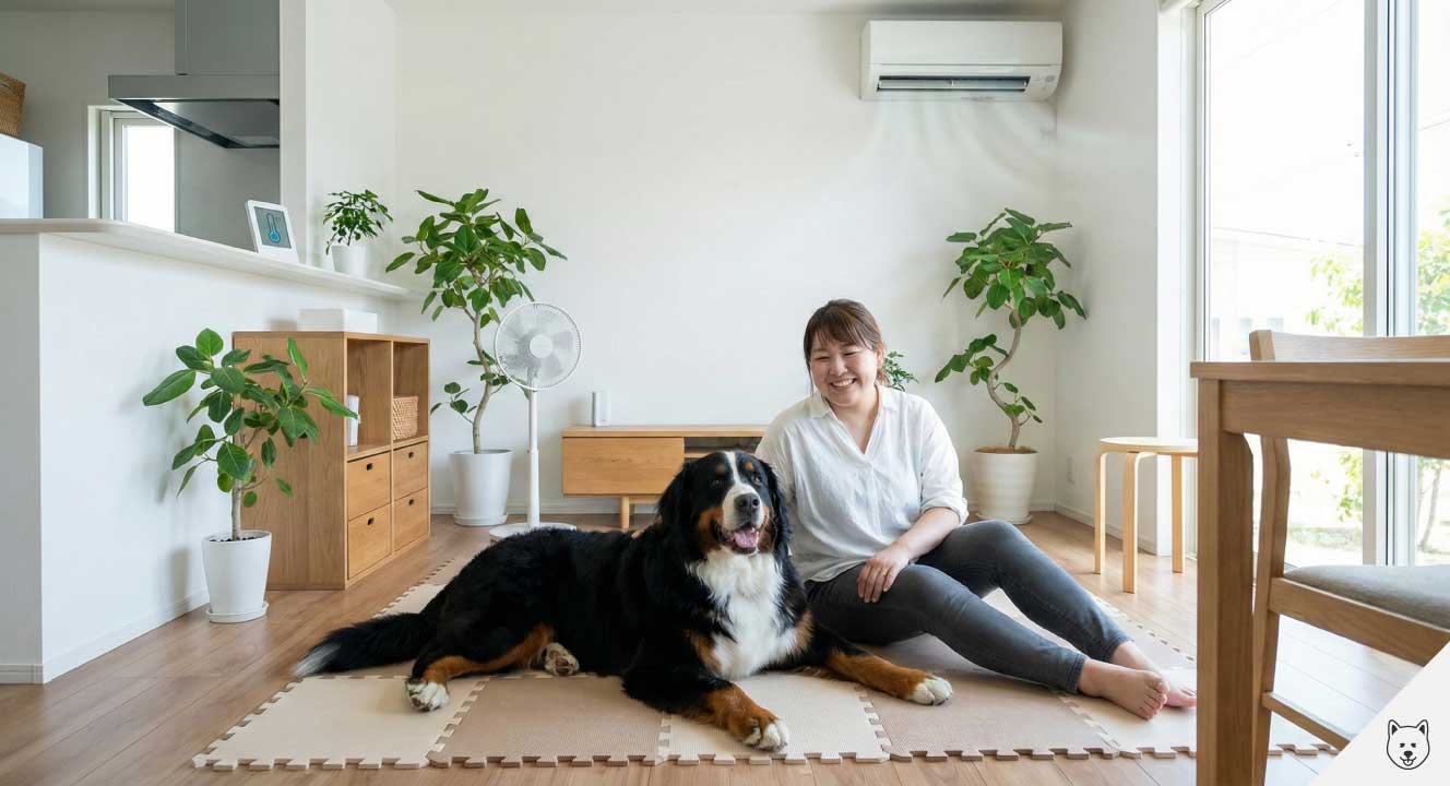 夏の温度管理と滑らない床で関節の病気を防ぐ