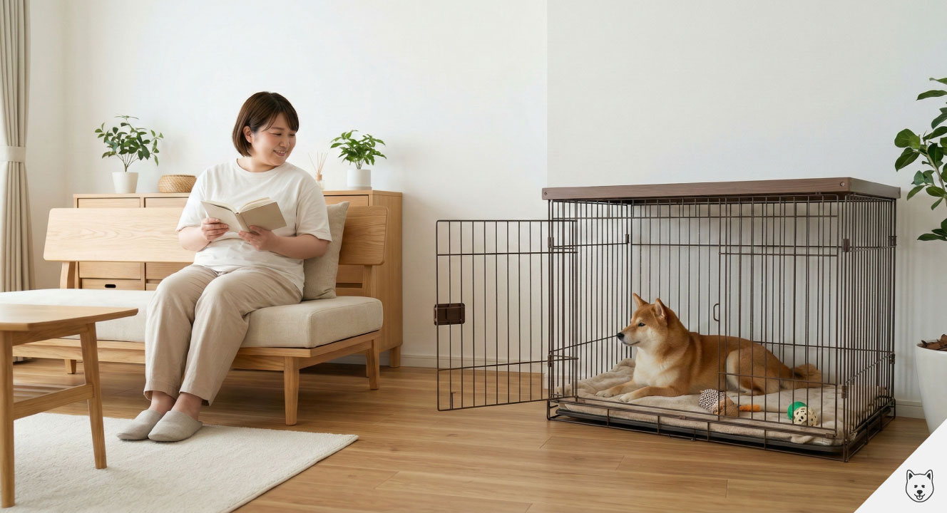 柴犬のケージに入れっぱなし飼いはNG！正しい使い方と注意点