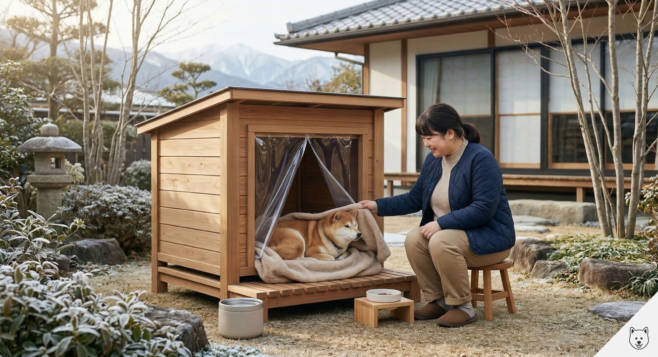 柴犬の冬の寒さ対策と外飼いについて