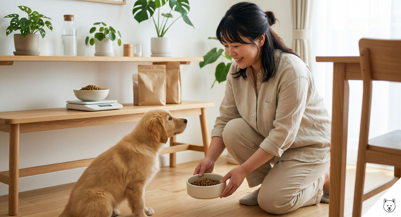 ゴールデンレトリバーの子犬の餌の量｜月齢・体重別の適正量