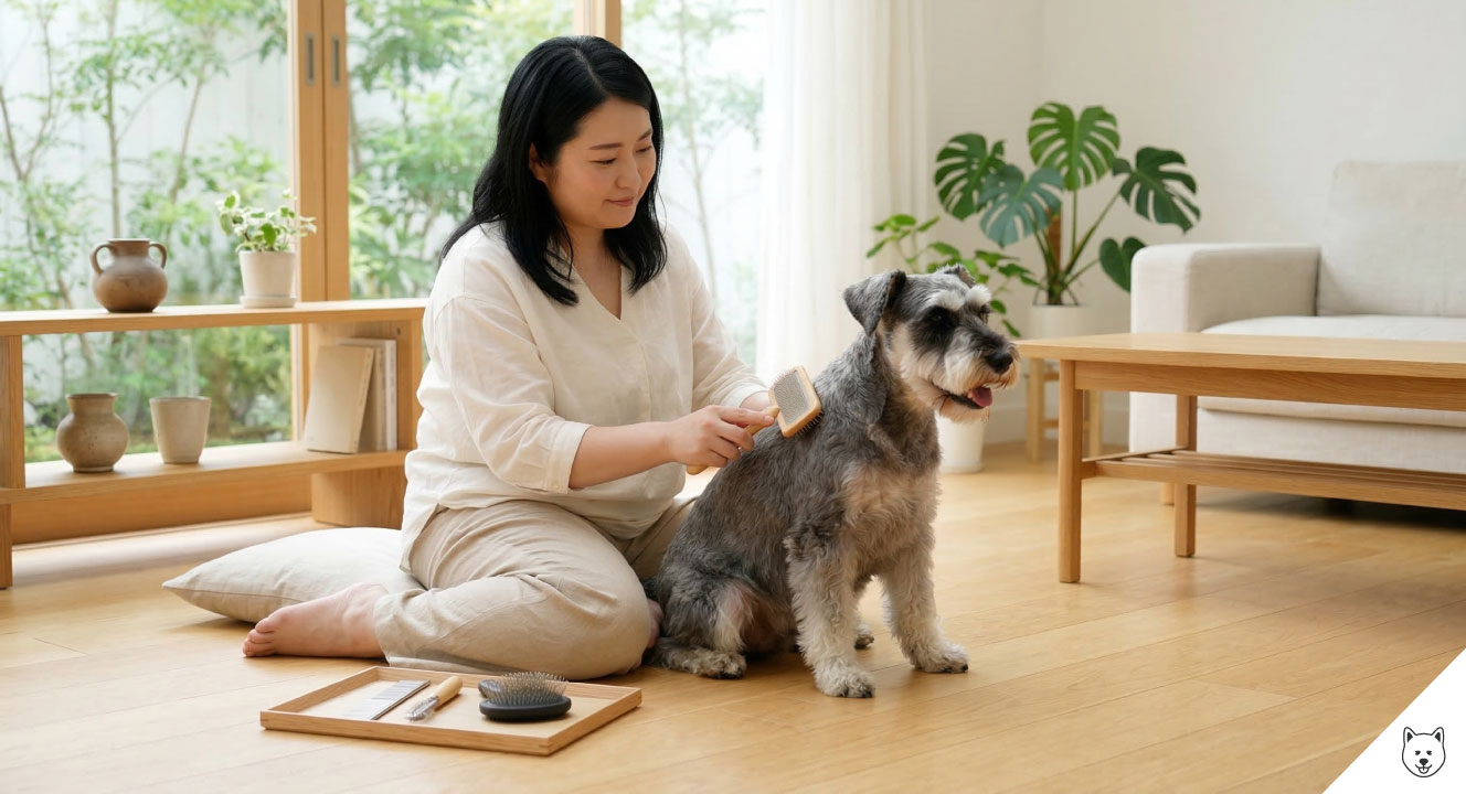 スタンダードシュナウザーの抜け毛の量と時期