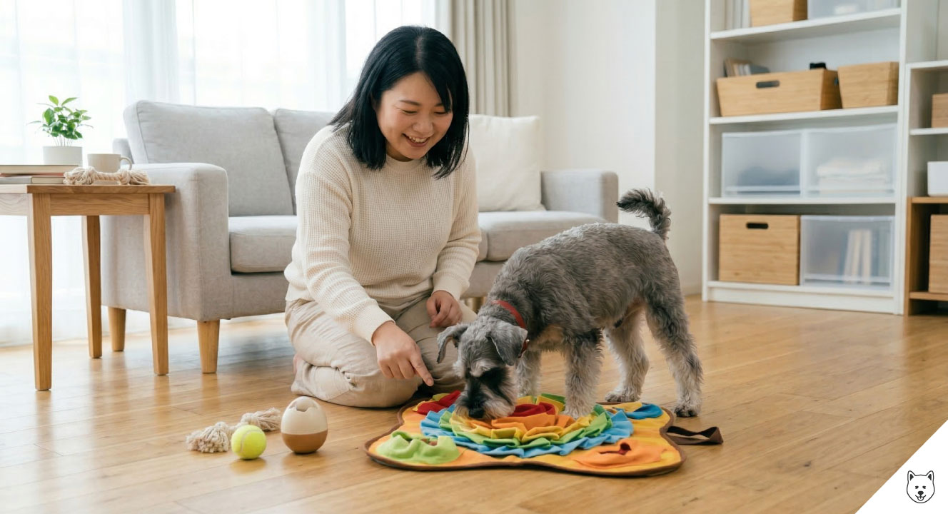 適切な運動量で室内でも元気に過ごせる