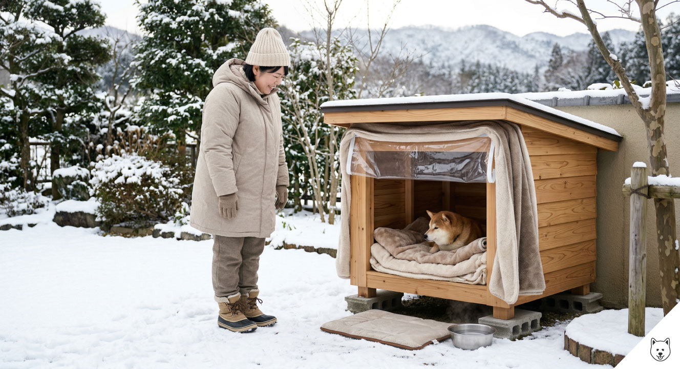 外飼いの柴犬が寒い冬を乗り越えるための基本知識