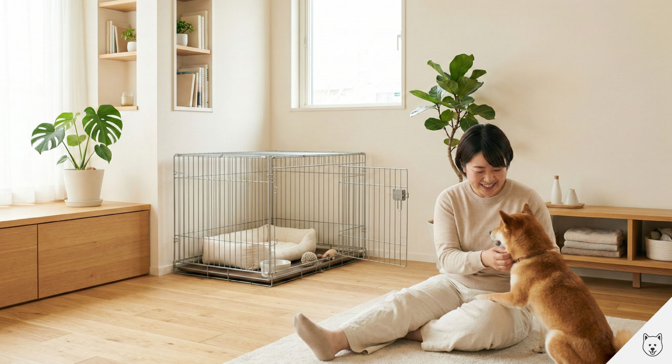 柴犬のケージ入れっぱなしを防ぐ上手な使い方
