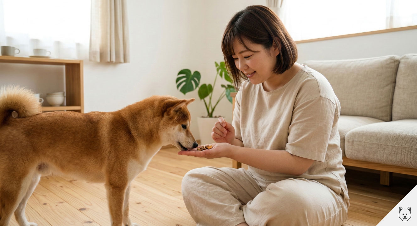 ハンドフィーディングで信頼を深める