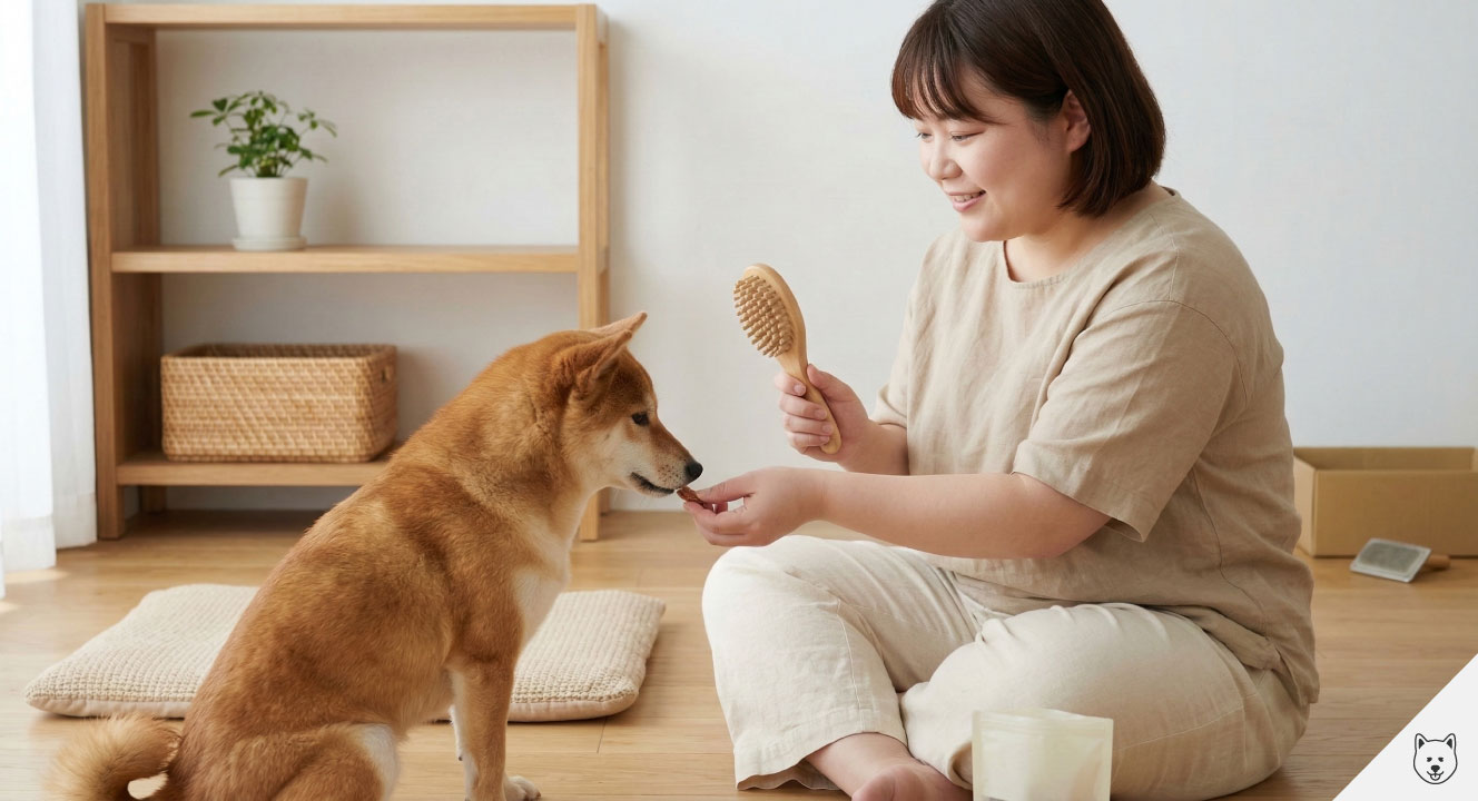 嫌がる柴犬を慣らすためのトレーニング手順