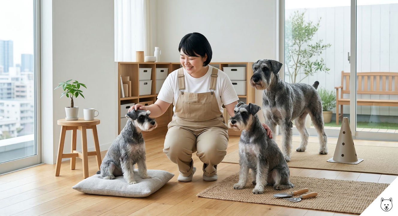 飼い主タイプ別のシュナウザーサイズの選び方