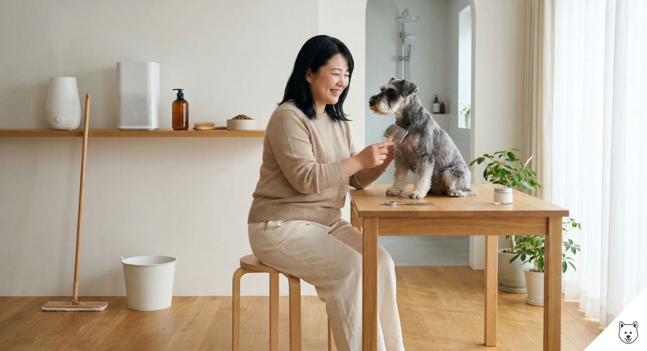 ミニチュアシュナウザーの抜け毛ケアと管理方法