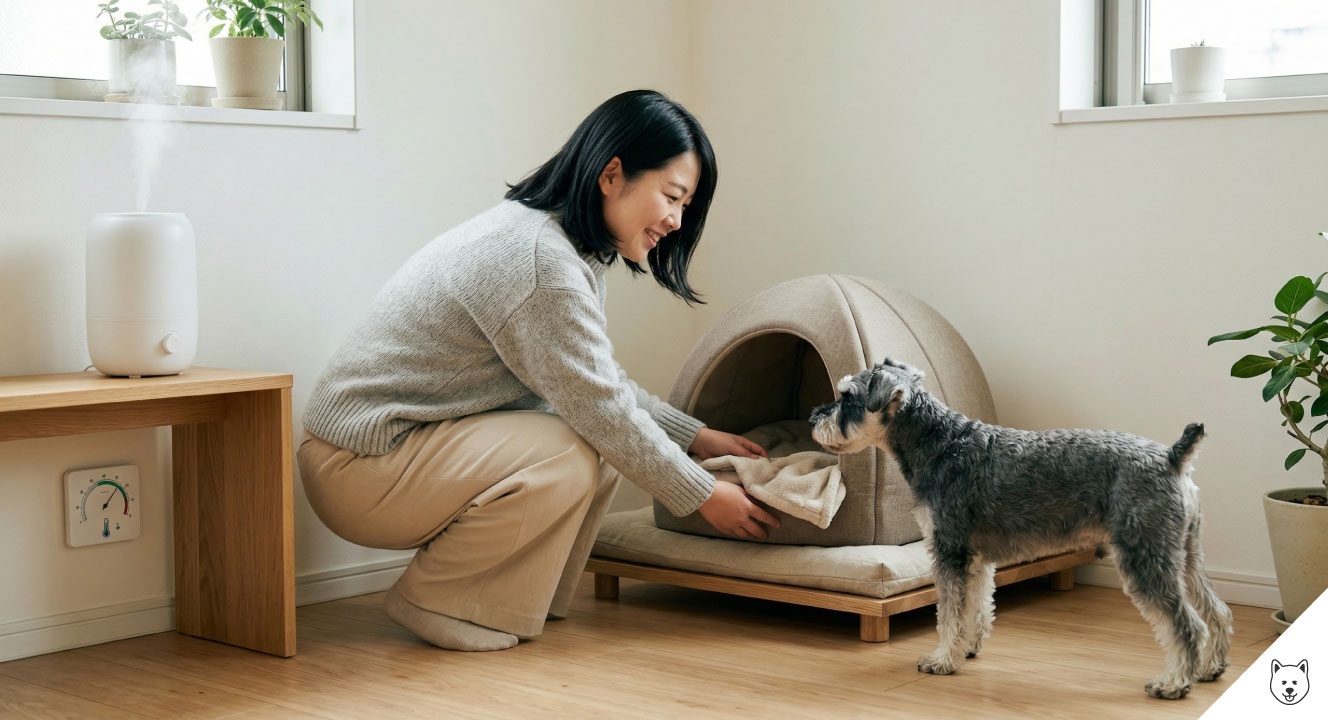室温・湿度と寝床の置き場所の整え方