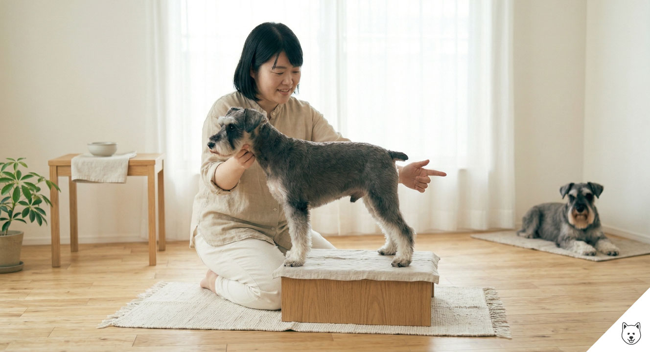 スタンダードシュナウザーの丸刈りポイント