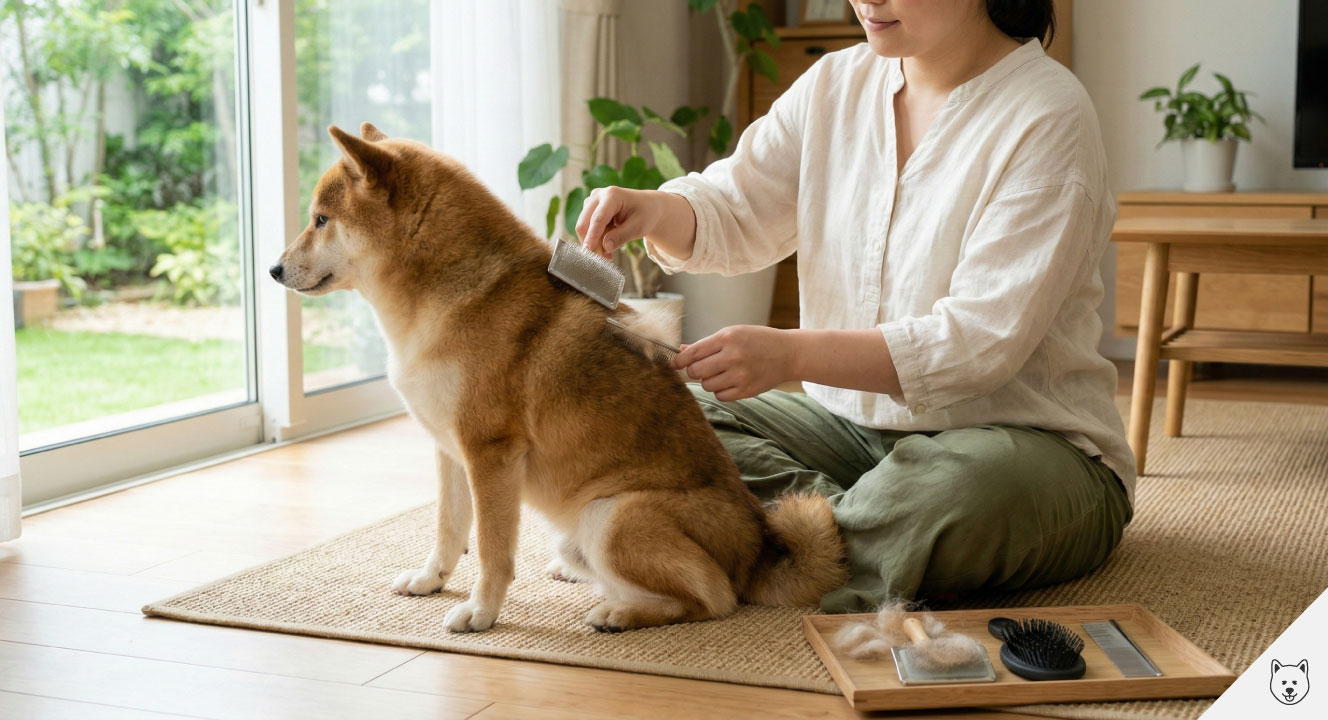 ブラッシングで被毛の通気性を高める方法