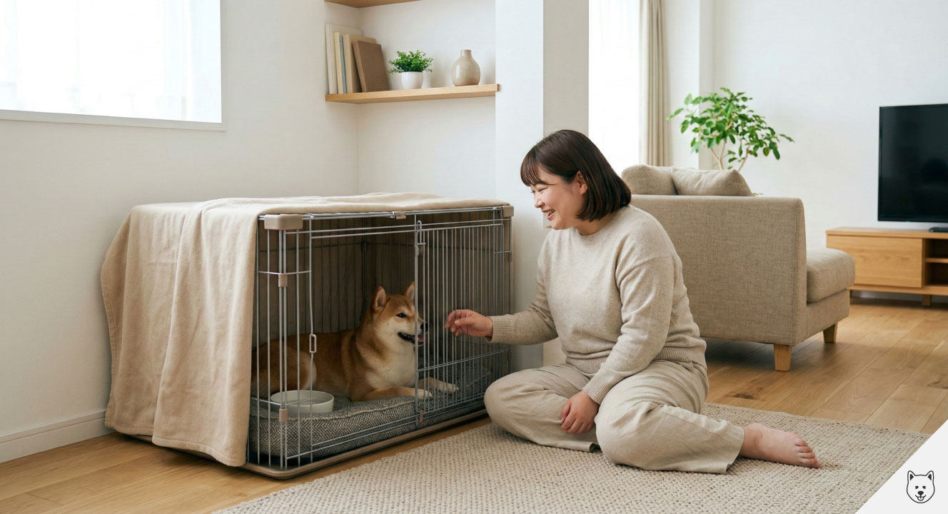愛犬が安心できるケージの置く場所