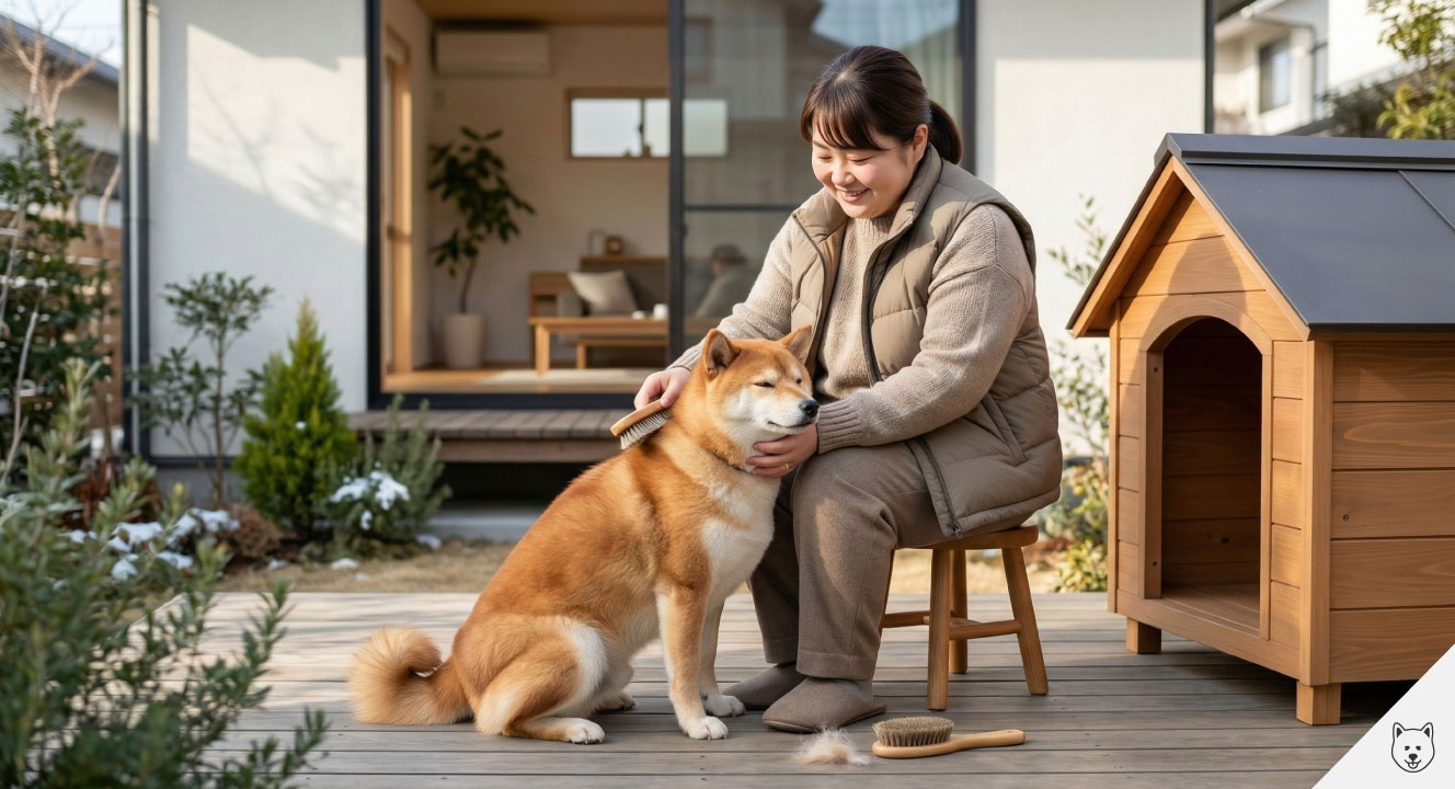 外飼い柴犬の冬の精神的ストレスを防ぐ方法