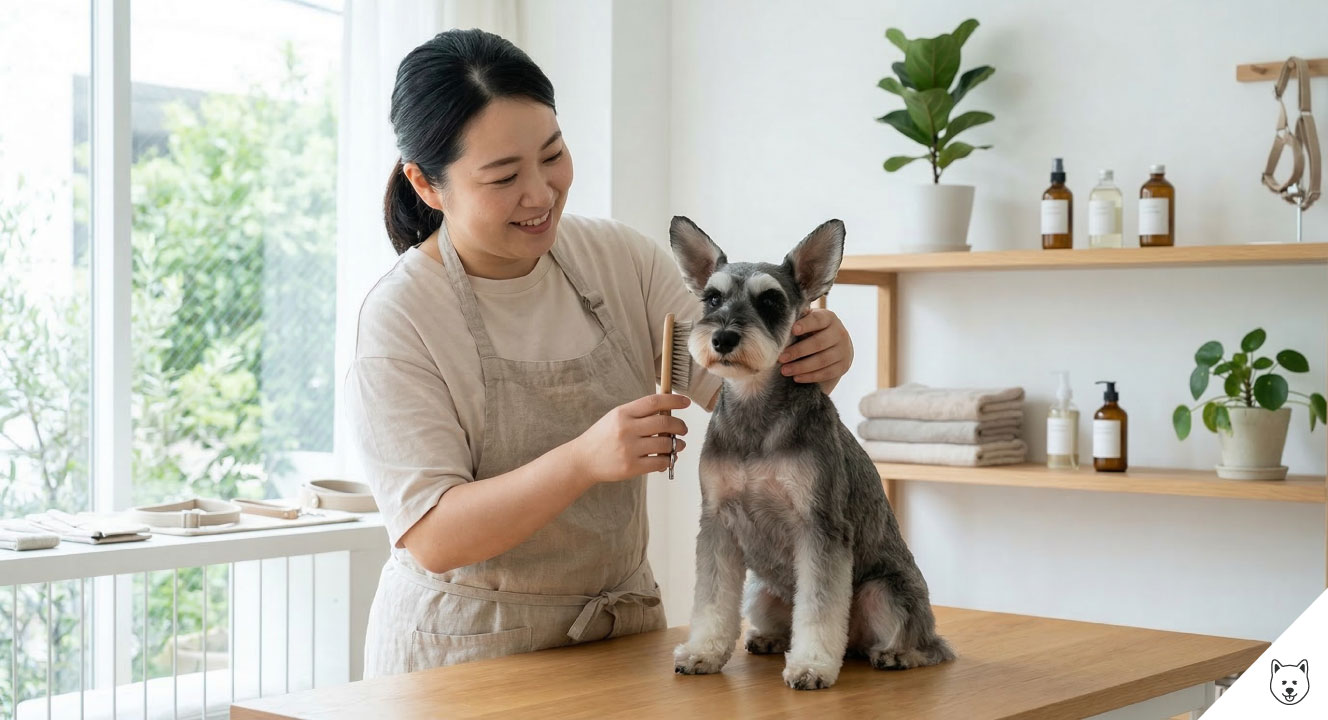 グルーミングで立ち耳を活かすカット