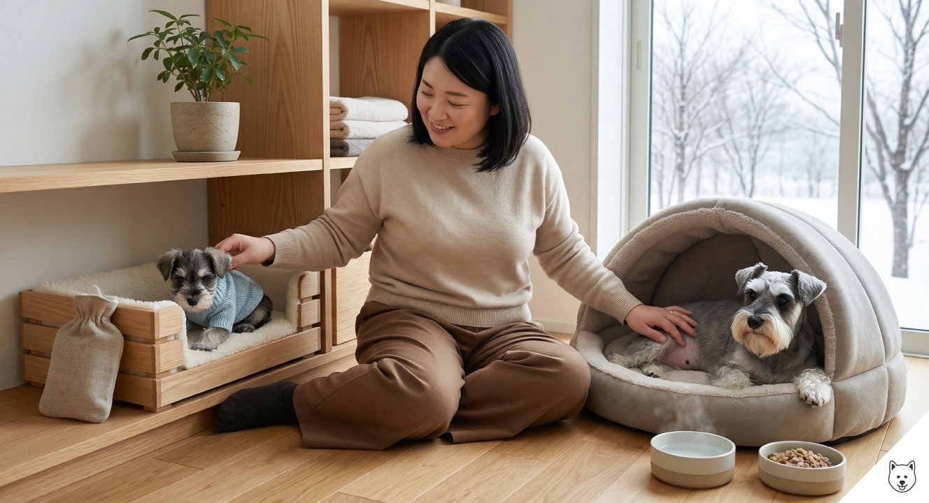子犬と老犬の寒さへの対応の違い