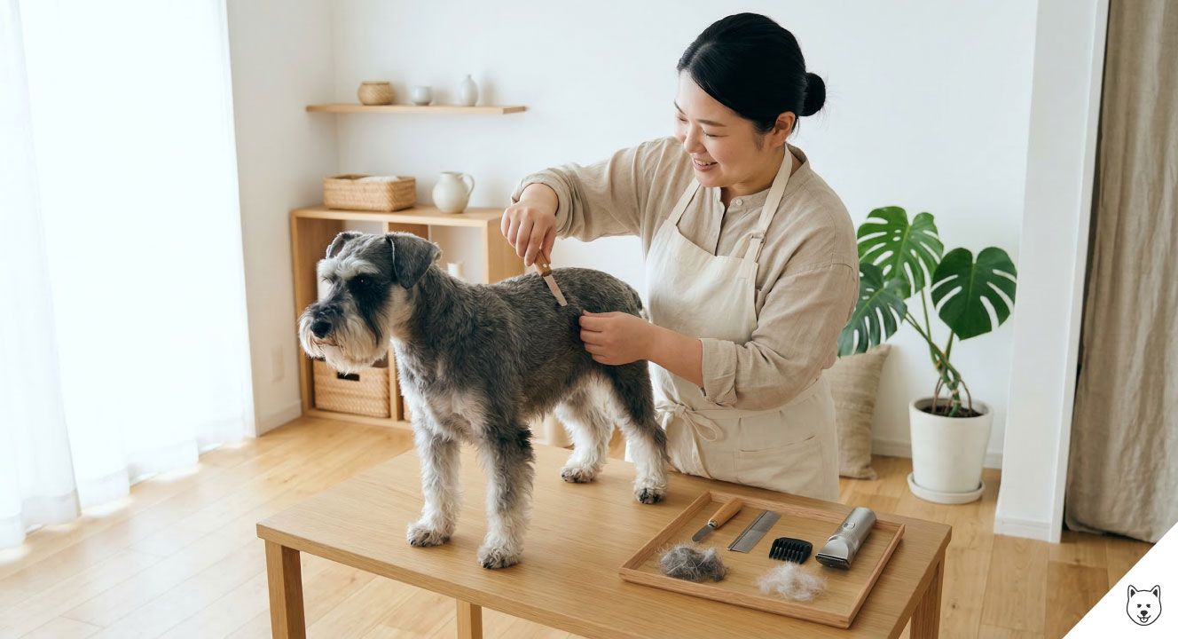 スタンダードシュナウザーのトリミングのポイント