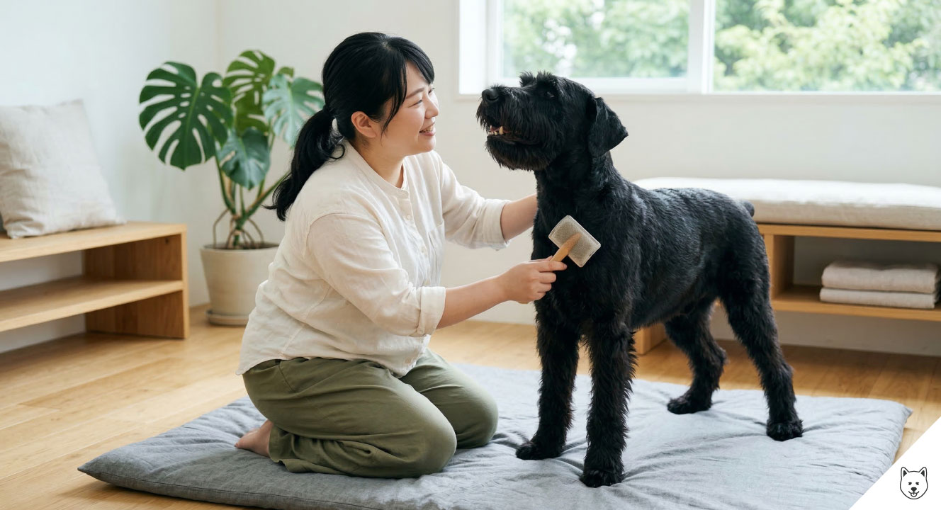 ジャイアントシュナウザーの被毛ケアの注意点