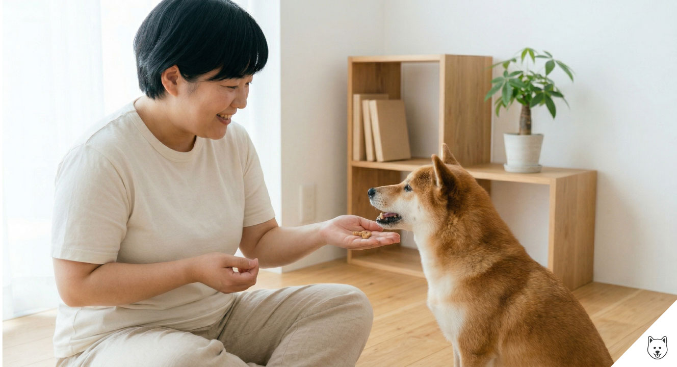 手からおやつをあげるのもおすすめ