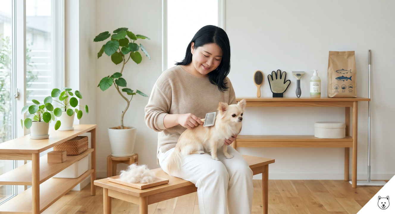 チワワの抜け毛がひどい？原因と対策を知ろう