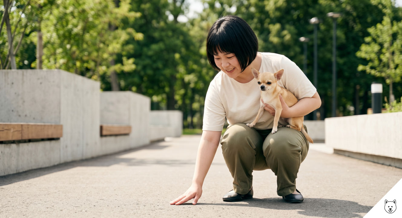 夏の散歩は熱中症に注意