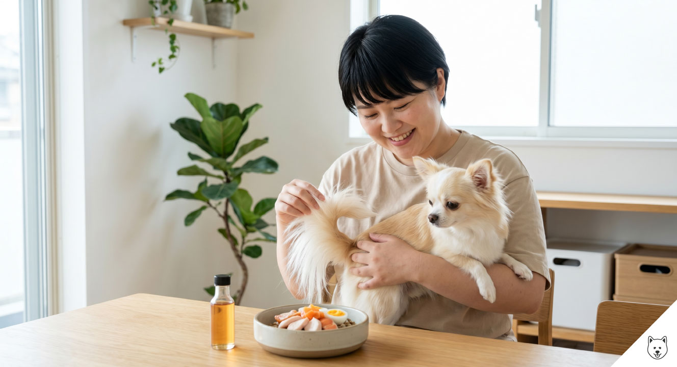 食事で変わるしっぽの毛艶と毛量